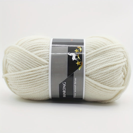 Soft Wool Yarn for Crocheting & Knitting, 60% Wool, 40% Polyester, 100g