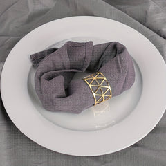 8PCS Golden Napkin Rings Set for Dining Holiday Anniversary Birthday