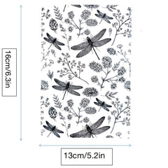 Dragonfly Flower Seal Stamps For Card Making Deco