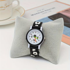 2pcs Football Themed Quartz Watches for Boys - Vibrant Soccer Ball Design
