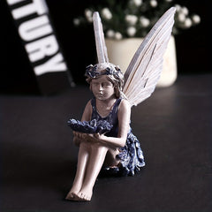 Sunflower Angel Fairy Statue Resin Ornament Outdoor Yard Garden Decoration