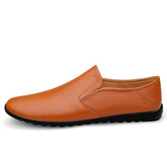CLOHOO Custom Leather Loafer Shoes w/ Rubber Sole