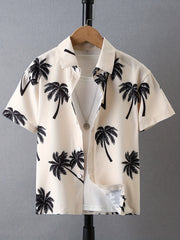 Boys Coconut Trees Shirt Short Sleeves
