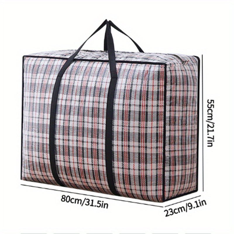 Large Capacity Striped Duffle Bag Dustproof Storage Bag