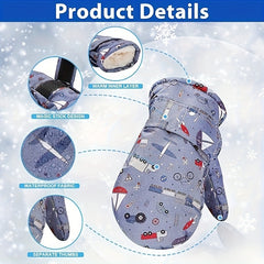 4 Pairs Kids Waterproof Fleece-Lined Mittens for Winter Skiing