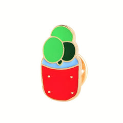 Green Bonsai Flower Brooch For Kids