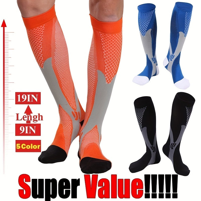 Compression Socks Men Women Running Shin Splints Stamina Recovery 15-20 mmHg
