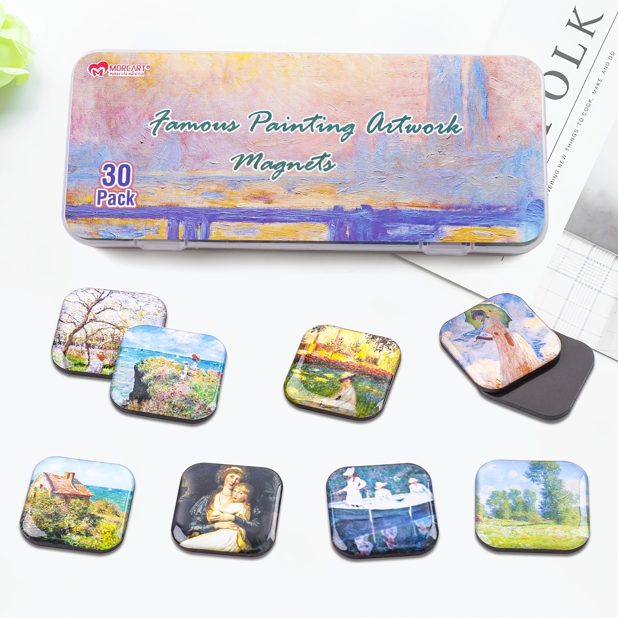 Monet Series Fridge Magnets Decorative Whiteboard Magnets for Office and Kitchen