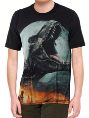 Dinosaur Graphic Boy's T Shirt Crew Neck Short Sleeve Top for Summer