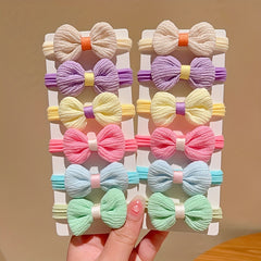 12pcs Bow Flowers Hair Tie Hair Bands for Girls
