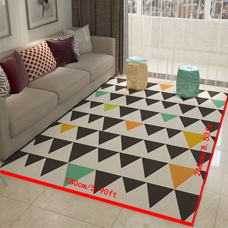 Modern Abstract Artistic Soft Area Rug Non-slip Carpet for Bedroom