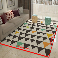 Modern Abstract Artistic Soft Area Rug Non-slip Carpet for Bedroom