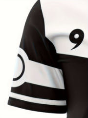 Men's Creative Pattern Baseball Jersey V Neck Shirt