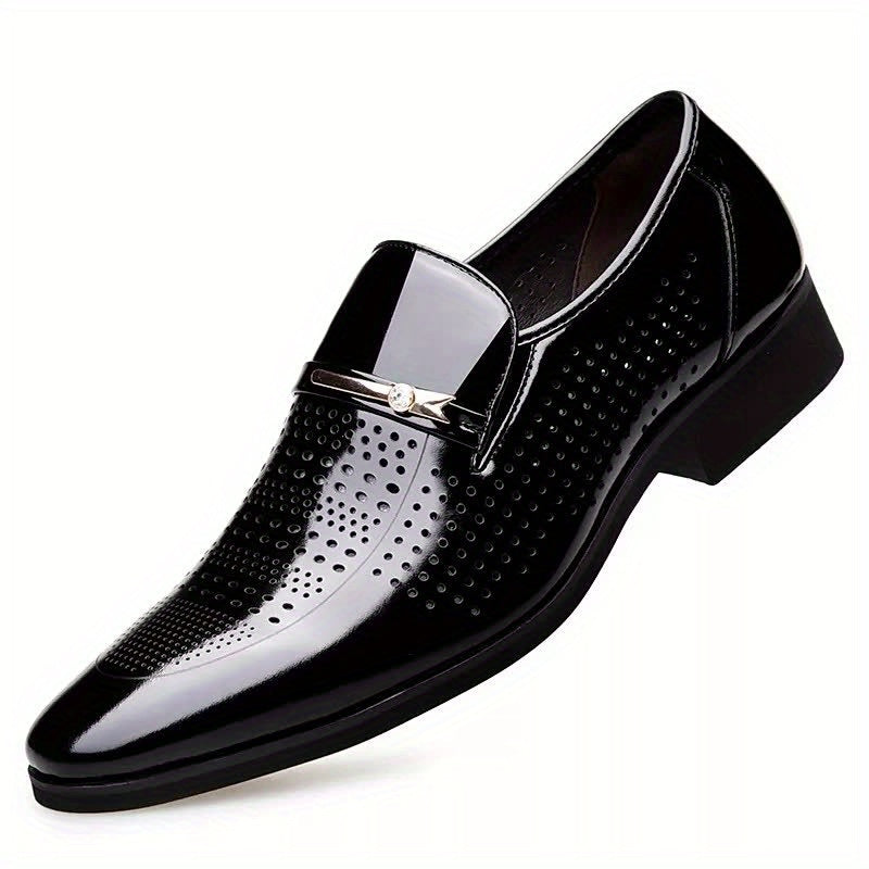 Men's Pointed Toe Shoes Superfine Fiber Slip On Oxford Shoes