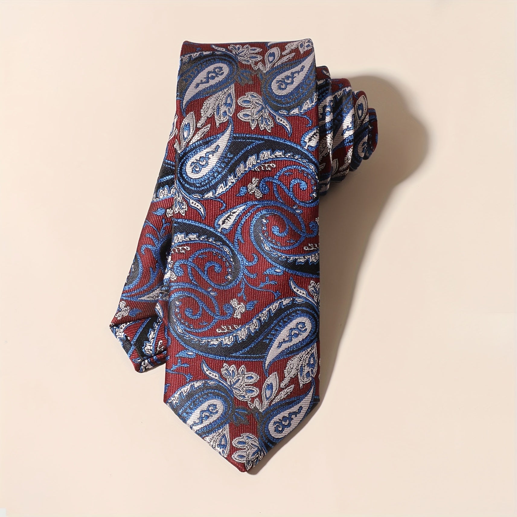 Men's Embroidery Cashew Flower Ethnic Style Tie