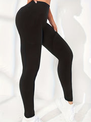 Women's High Waist Cropped Pants with Side Pockets for Yoga