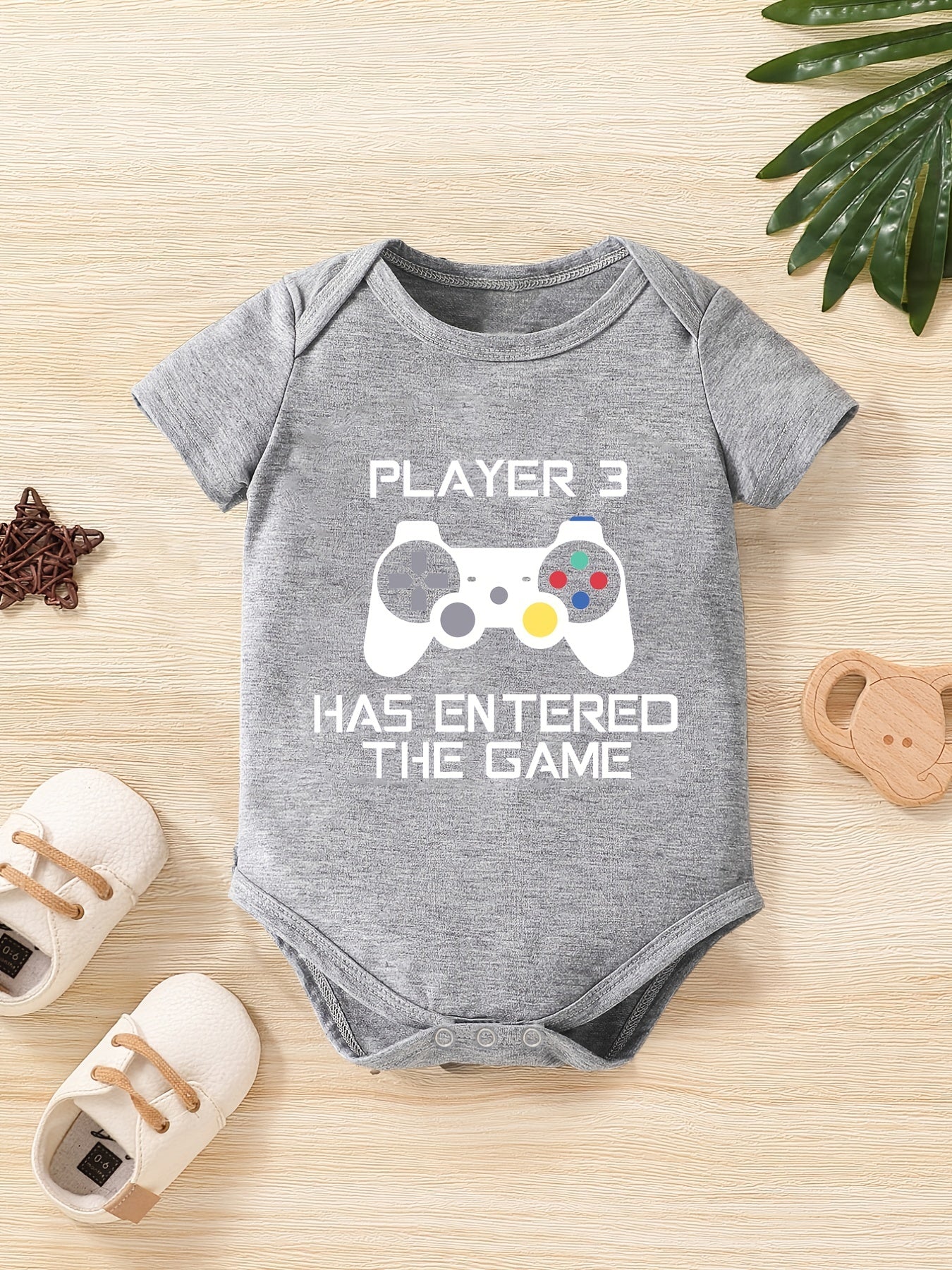 Baby Boys Graphic Print Short Sleeve Onesie