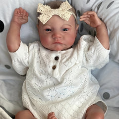 NPK Newborn Baby Doll Reborn Levi Awake Soft Silicone 3D Skin Tone Visible Veins