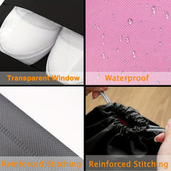 5pcs Travel Shoe Bag Large Transparent Drawstring Bag