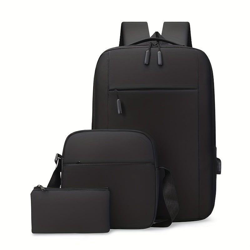 Set of 3 Men's Backpack Computer Bags