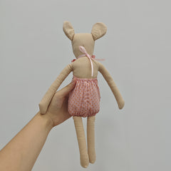 Adorable Dressable Mouse Stuffed Animal Doll Plush Toy with Pink & Green Outfits