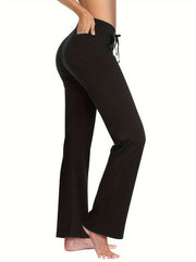 Flared Trousers With Pockets for Fitness Yoga Running