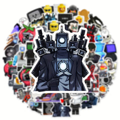 50pcs Toilet Man Stickers Waterproof Decorative Stickers