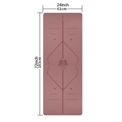 Non Slip TPE Yoga Mat with Body Guide Line