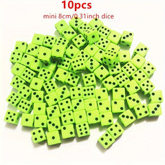 Acrylic Drinking Dice Set for Games & Math Teaching, Mini 8mm Dices, 10/20/50pcs