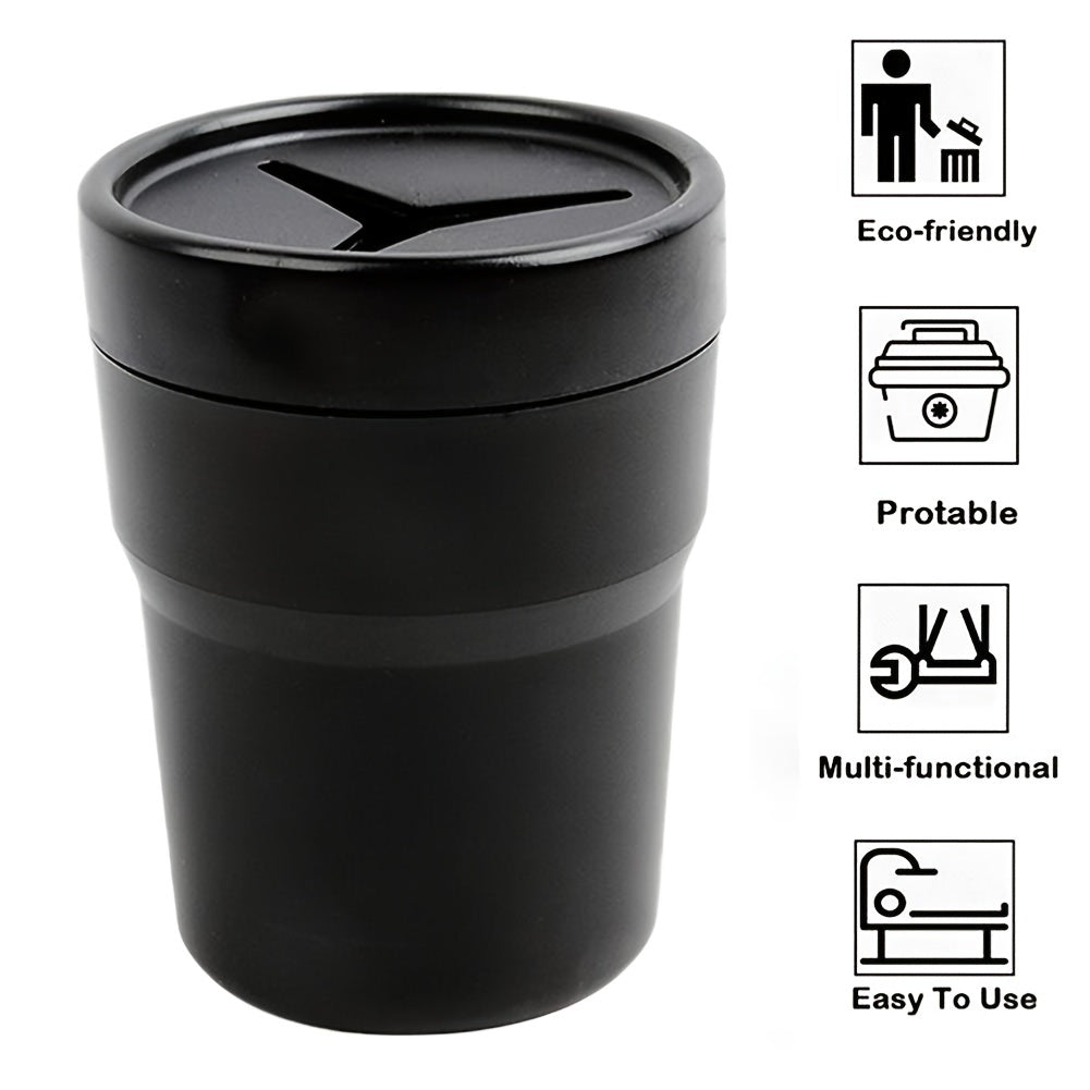 Car Trash Can With Lid Mini Auto Garbage Can Leakproof Vehicle Trash Bin