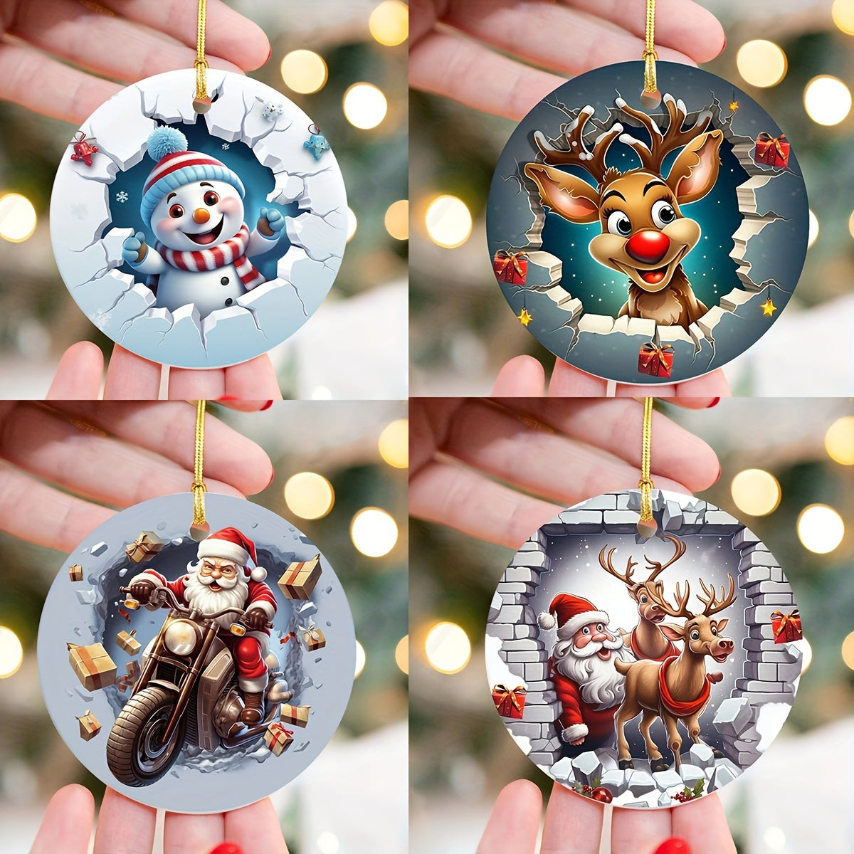 1pc Acrylic Christmas Decorations Pendant Party Supplies