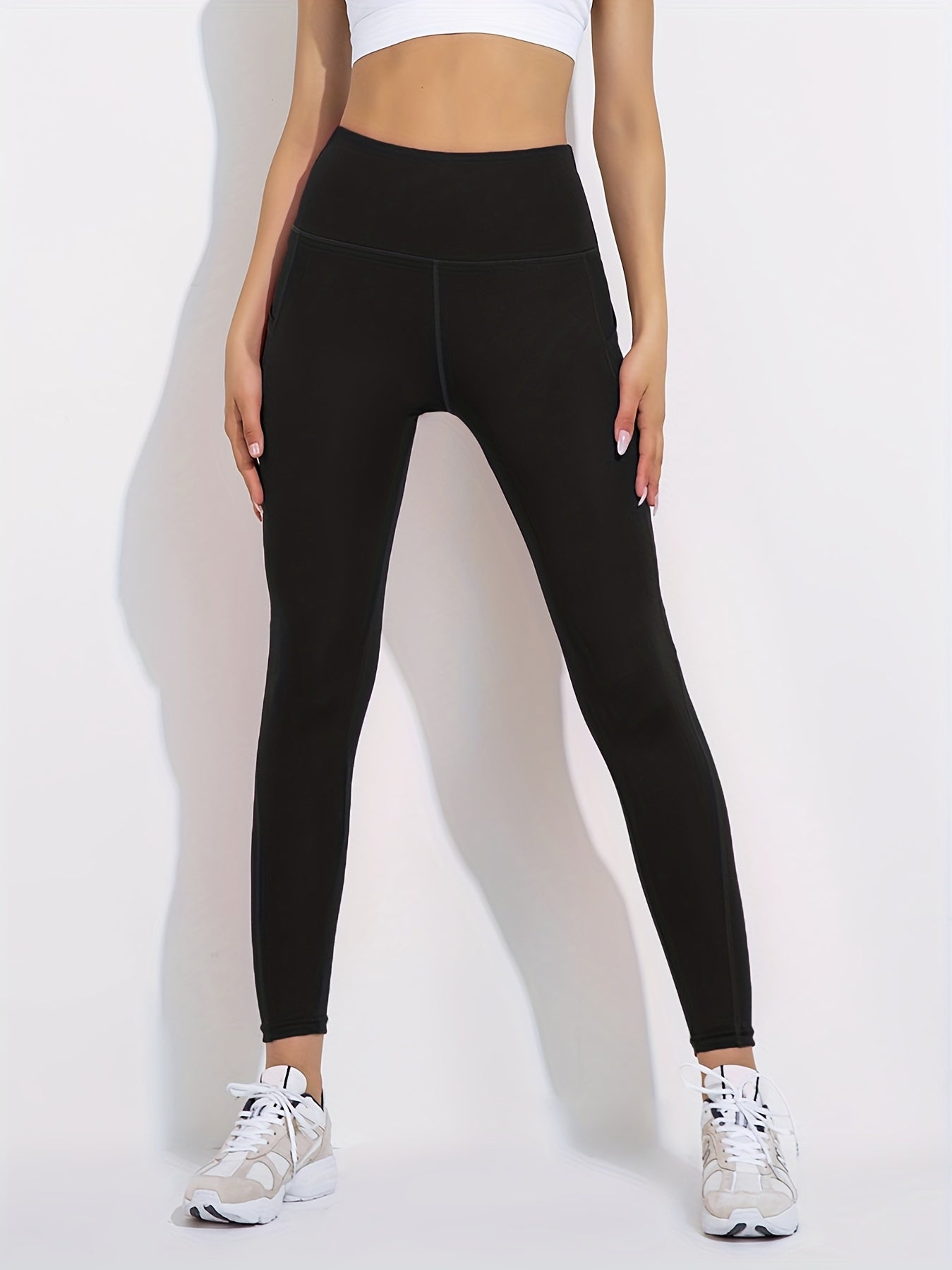 Women's Sporty Comfort Fitness Leggings With Pockets for Running Yoga