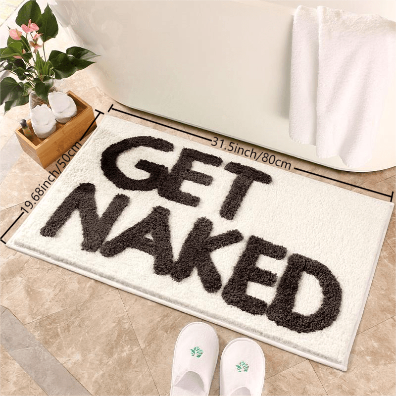 1pc Letter Absorbent Non slip Bathroom Floor Mat