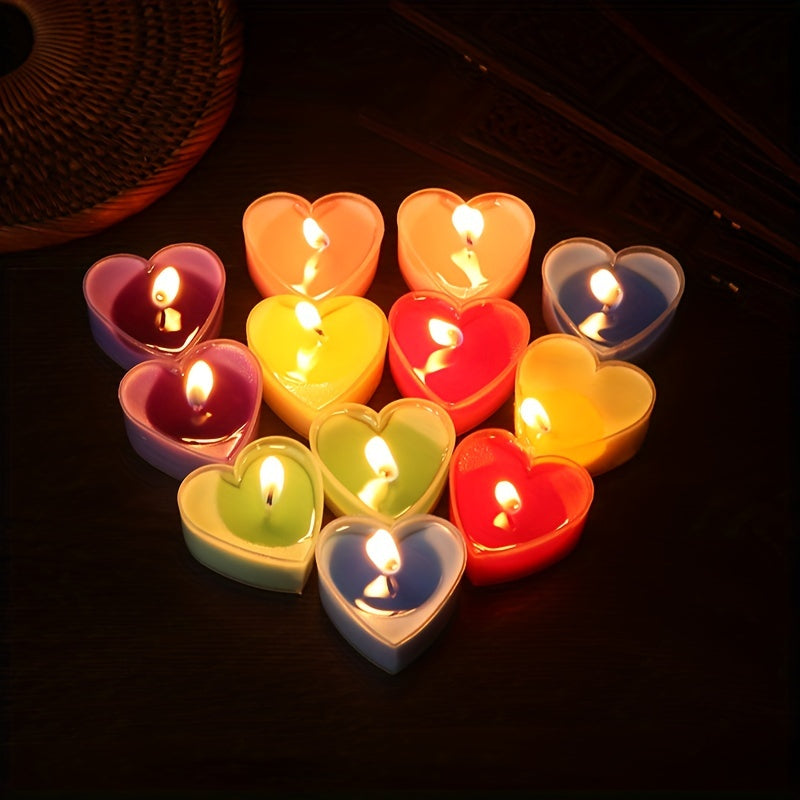 9pcs Romantic Heart Candles Proposal Confession Decor