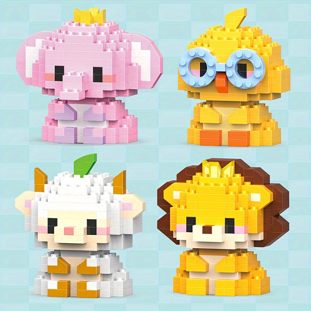 Mini Cartoon Animals Building Block Toys Set