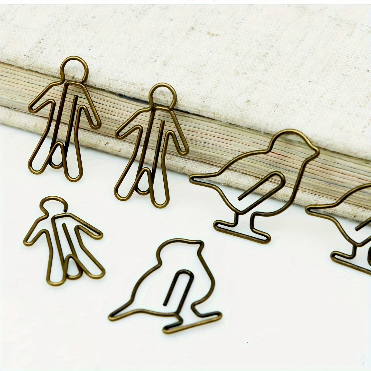 Bronze Bird Small Figure Paper Clips