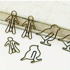 Bronze Bird Small Figure Paper Clips