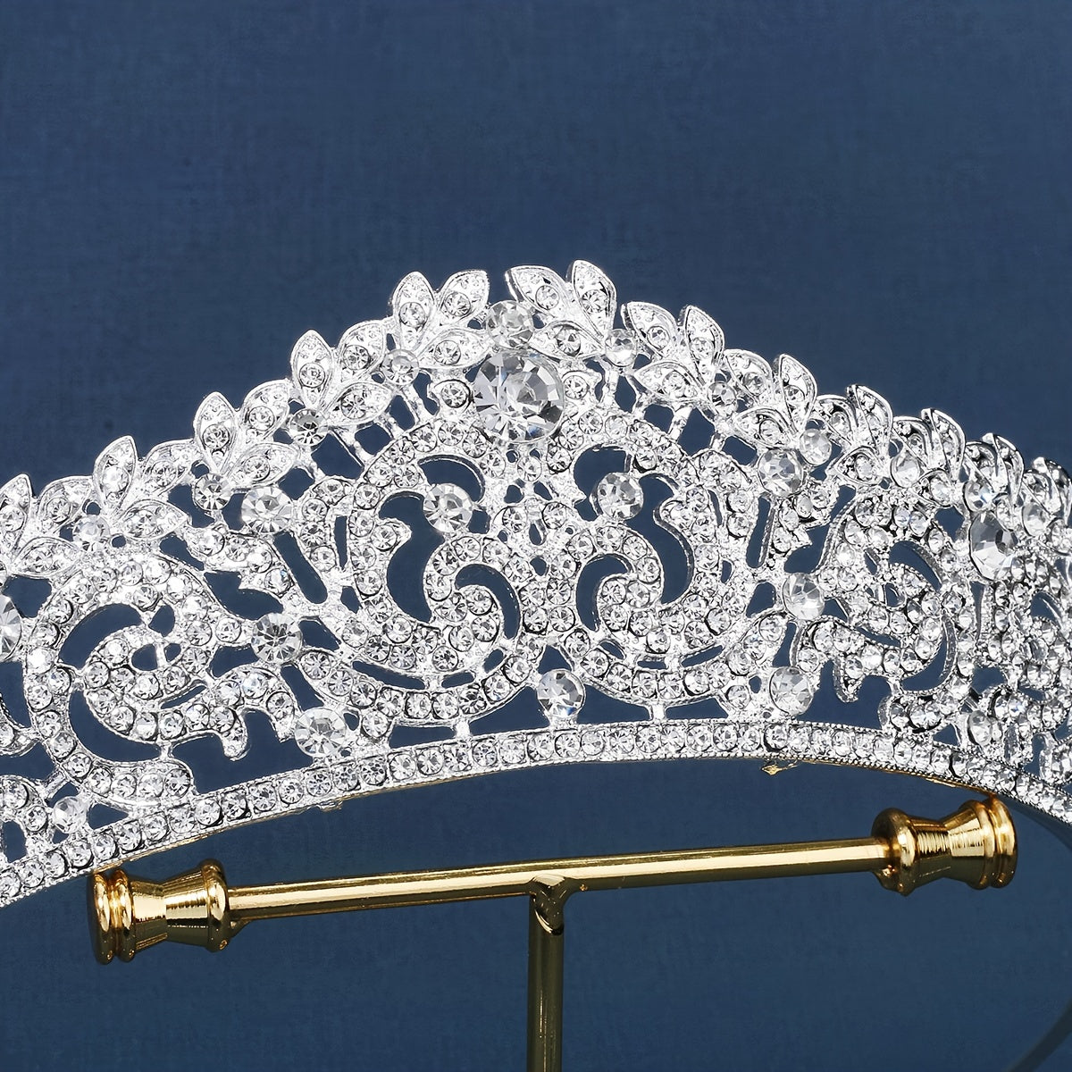 Crystal Princess Crown Golden Wedding Crown
