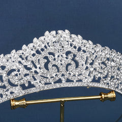 Crystal Princess Crown Golden Wedding Crown