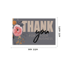 50pcs Thank You For Your Support Cards Handwritten Lettering Small Business Card