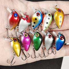 10pcs 1 6g Mini Topwater Crankbait Fishing Lures