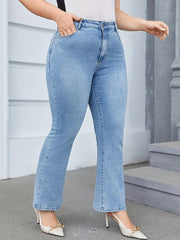 Women's Plus Size Stretch Flared Leg Jeans