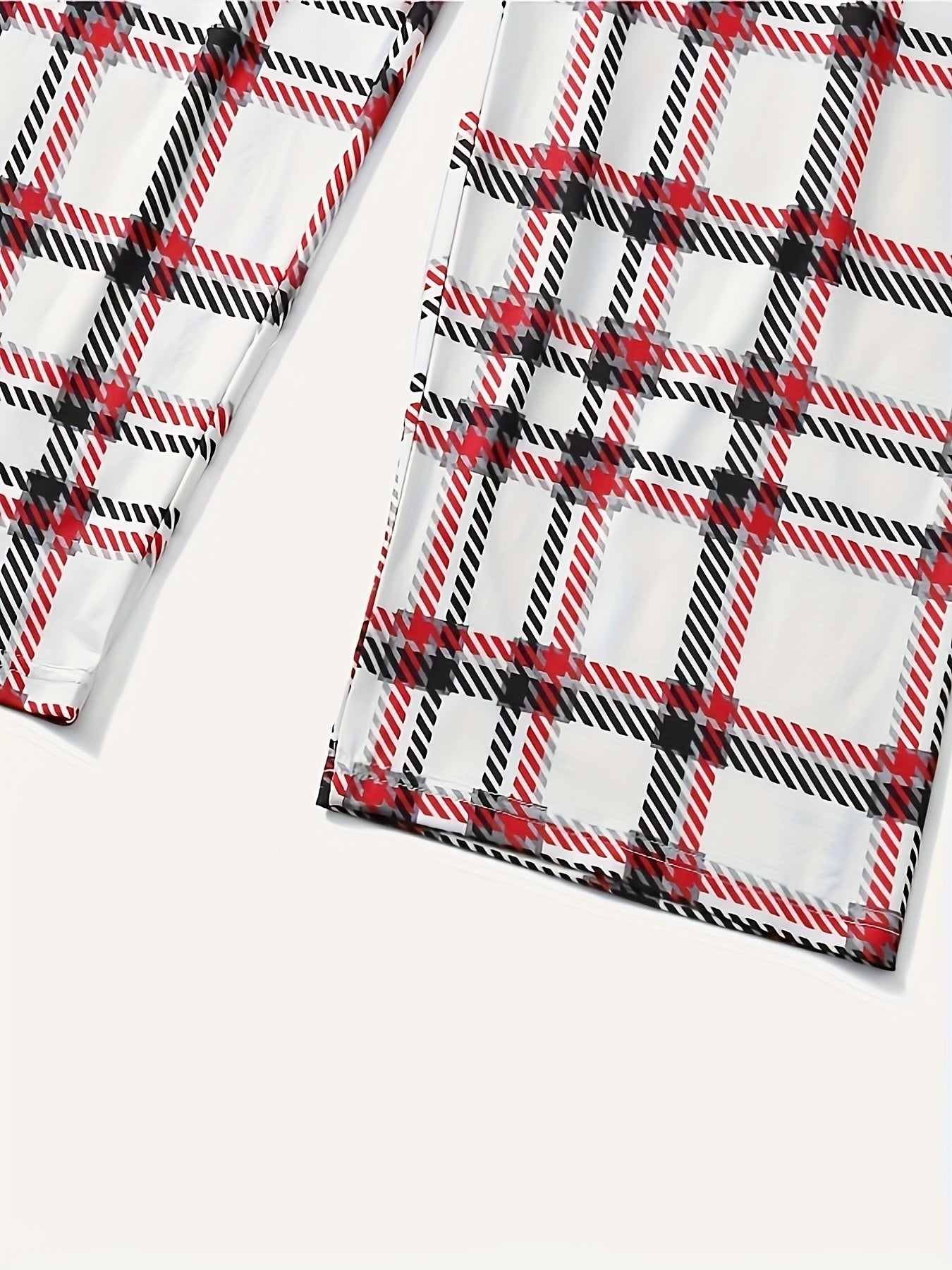 Plaid Print Lounge Set Cami Top & Shorts & Pants