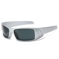 Curved Colorful Reflective Men's Sports Sunglasses
