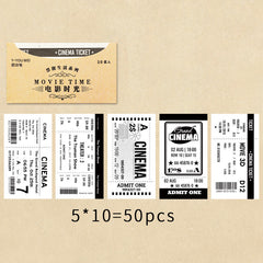 50 Pcs Bill Material Paper for DIY Scrapbooking Diary & Album Crafts