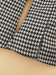 Houndstooth 3pc Beret & Heart Top & Pants Set for Girls