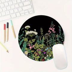 Floral Print Mouse Pad Non Slip Rubber Base