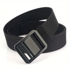 Men's Metal Buckle Nylon Braided Belt Casual Youth Belt