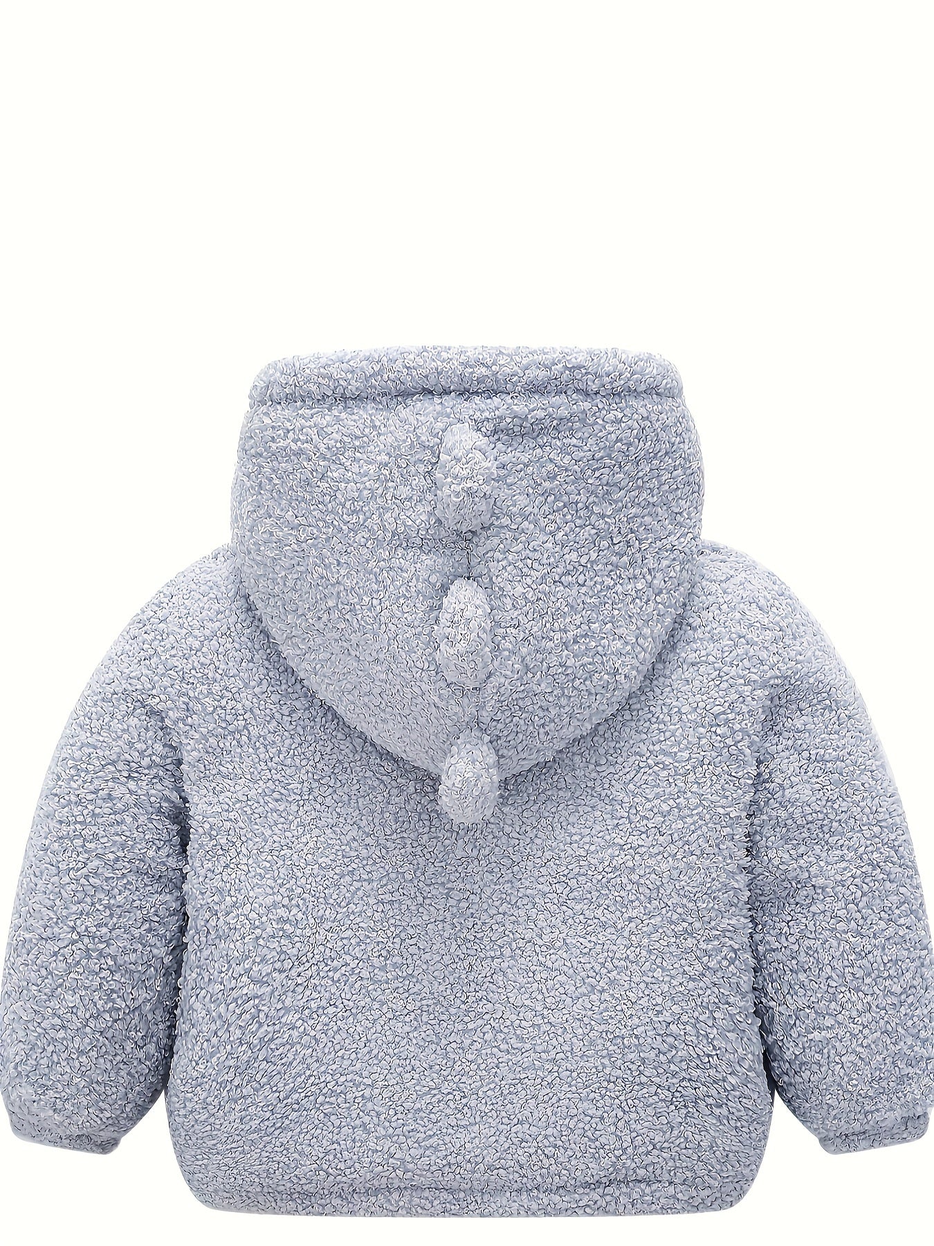 Kids Dino Zipper Jacket Thick Fleece Hooded Coat