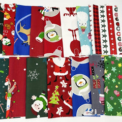 30pcs Christmas Series Patchwork Cloth Cotton Set for DIY Sewing Scrapbooking